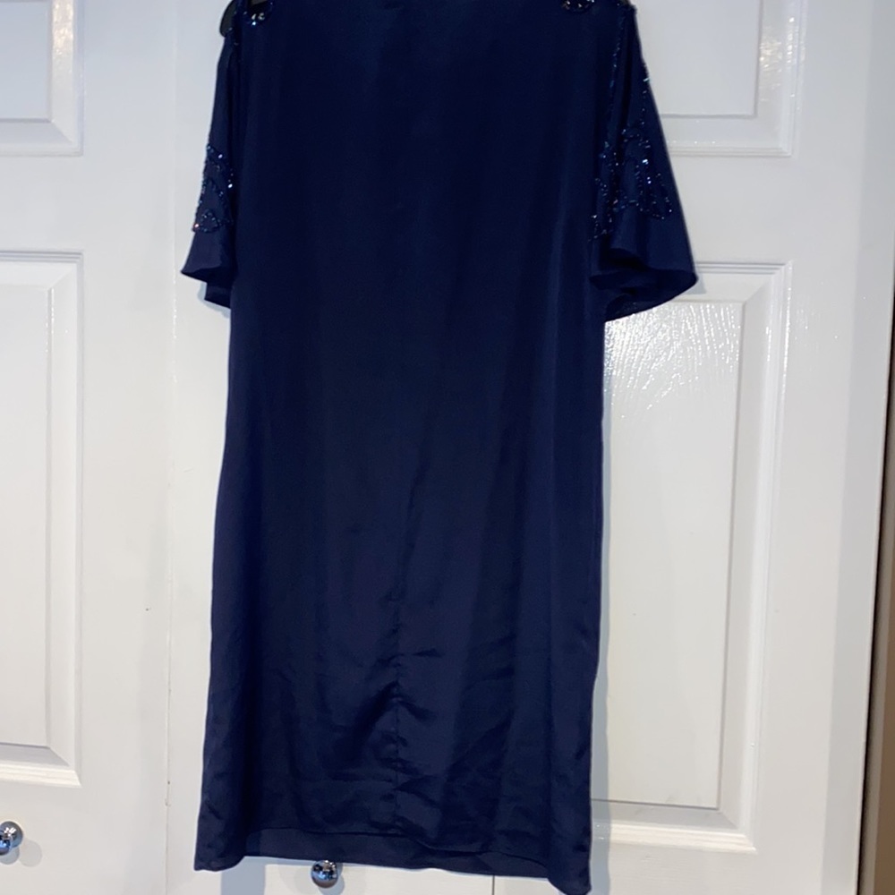 Lilly Pulitzer size small navy dress w beaded should accents - Picture 5 of 5